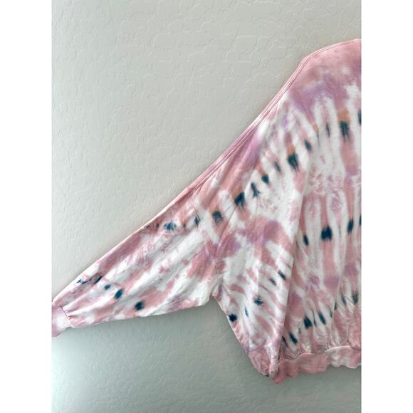 YOUNG FABULOUS & BROKE | Pink Tie-Dye Soft Pullover Sweatshirt | Size Small - Picture 3 of 7